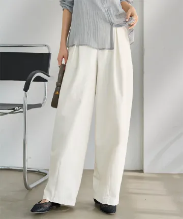 タックワイドパンツ [M4381]| 特別価格&送料無料 2/24(火)12:00~2/25(水)12:00まで