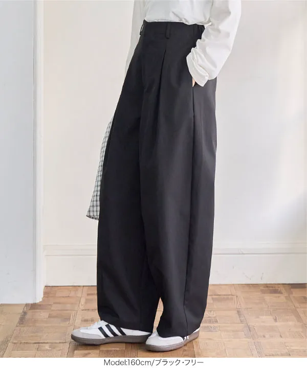タックワイドパンツ [M4381]