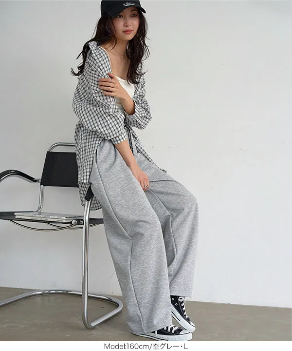 接触冷感 ] M L ひんやりスウェットパンツ [M4384] - レディース