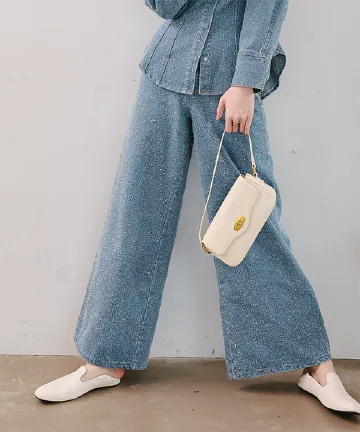 ブークレーデニムワイドパンツ [M4389]| 大好評につき送料無料！