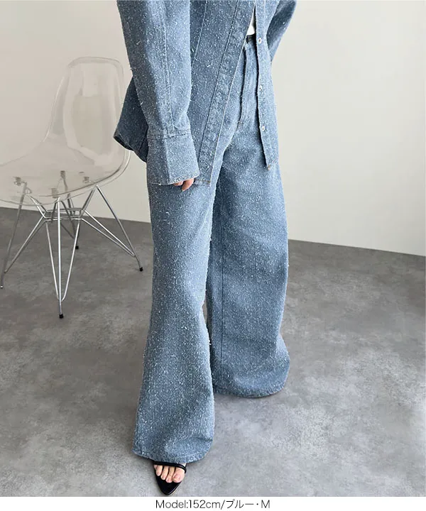 ブークレーデニムワイドパンツ [M4389]