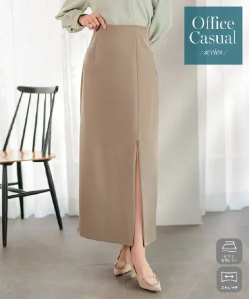 [ オフィスカジュアル ] ストレッチファスナースリットスカート [M4392] | 4/3(金)12:00~発売予定!