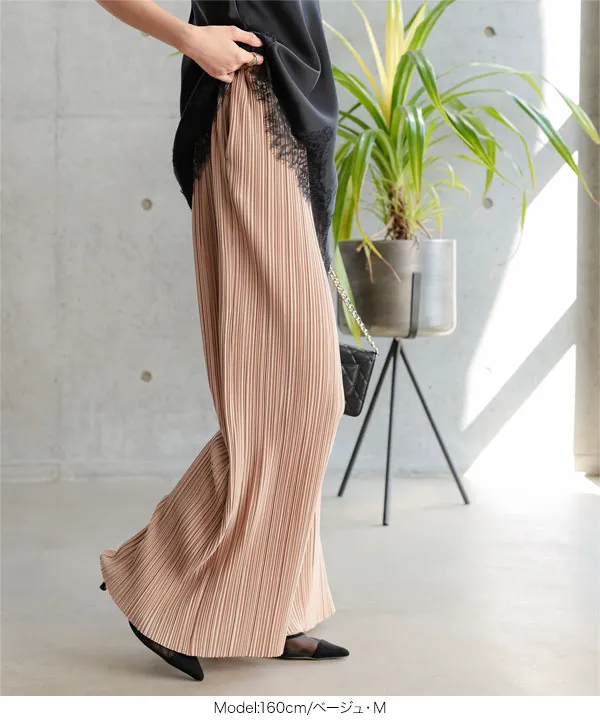 セルフカットプリーツパンツ [M4397] - レディースファッション通販