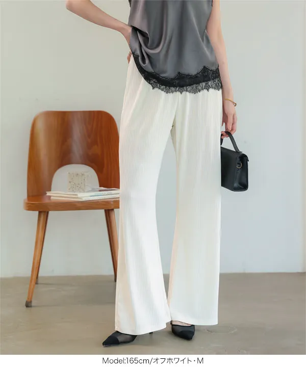 【美品】T-Michael 別注ADASAN パンツ 接触冷感UVカット ] ランダムリブ錯覚美脚パンツ [M4411] | 送料無料 5