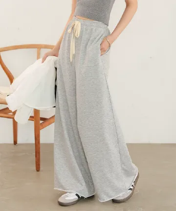 裾切りっぱなしスウェットワイドパンツ [M4413] | 4/26(日) 12:00~ 販売予定！