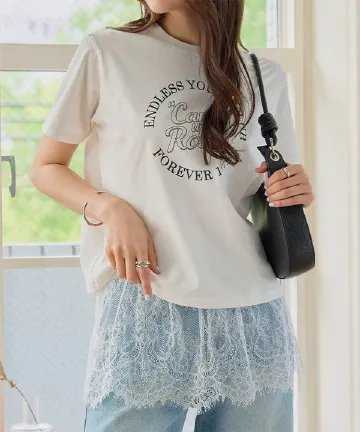 総レース付け裾 [M4414]| 送料無料 4/30(木)12:00~5/1(金)12:00まで