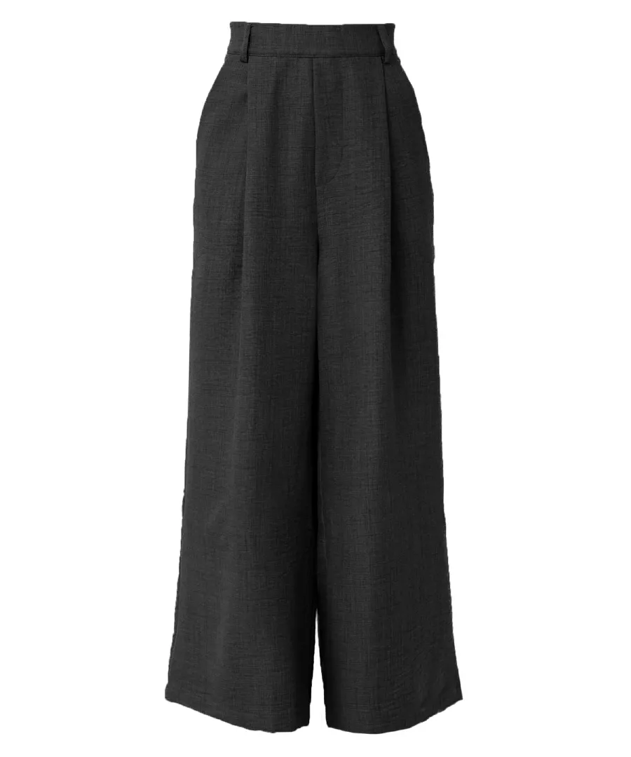 選べるサイズ さらとろ麻調ワイドパンツ [M4424]のレビュー