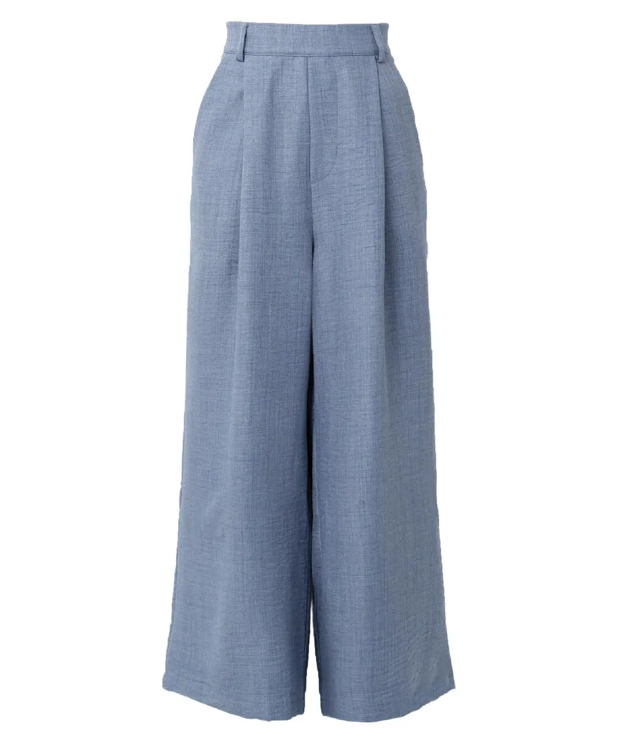 選べるサイズ さらとろ麻調ワイドパンツ [M4424]のレビュー