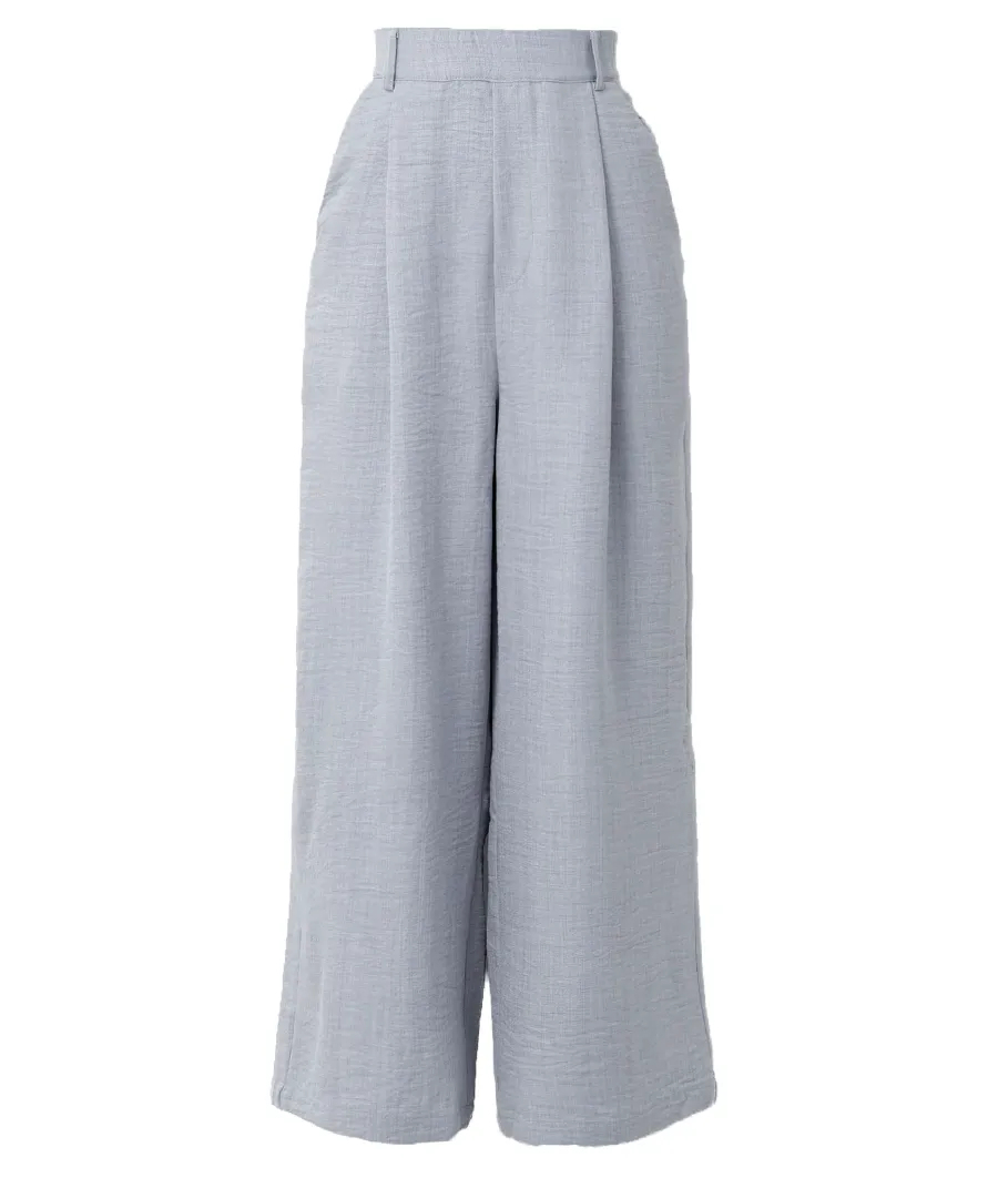 選べるサイズ さらとろ麻調ワイドパンツ [M4424]のレビュー