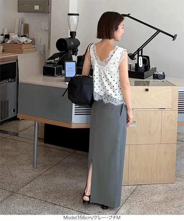 [ yuiさんコラボ ] 選べる2サイズウエストタックストレートスカート [M4425] | 8/13(木)12:00~販売予定!