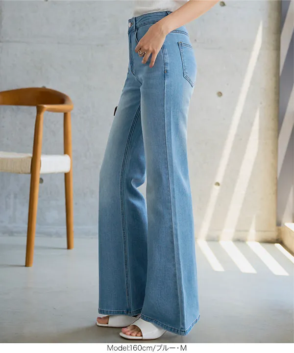 ストレッチフレアデニムパンツ [M4429]
