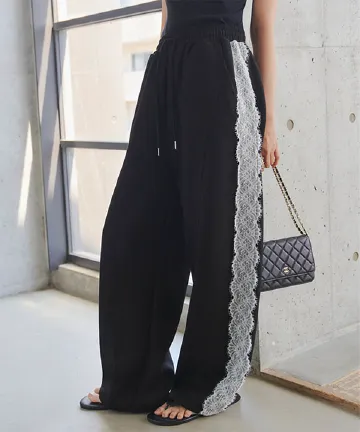 脇レースダンボールカーブパンツ [M4434]| 送料無料 6/11(木)12:00~6/12(金)12:00まで
