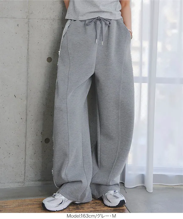 脇レースダンボールカーブパンツ [M4434] - レディースファッション