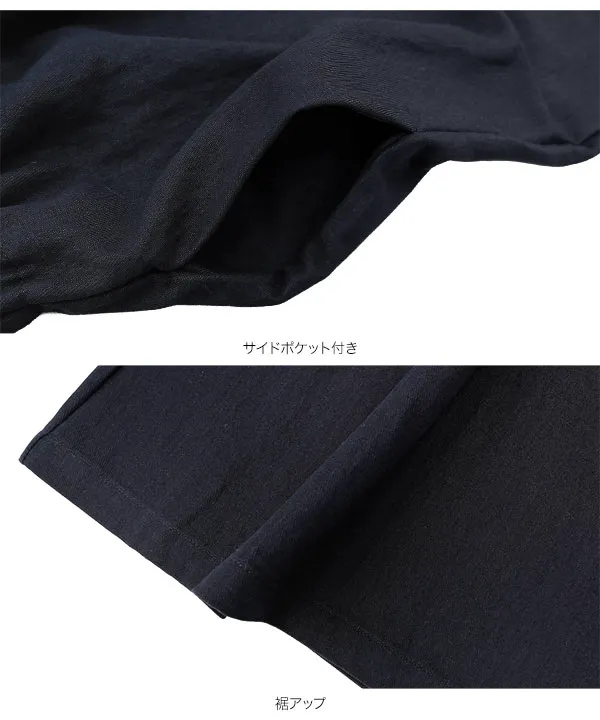 ウエストリボンレーヨンワイドパンツ [M4442]