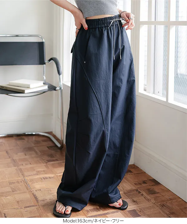 カープ　ボアパンツ　ネイビー コードリボンナイロンカーブパンツ [M4444]6/28(日)12:00~販売予定