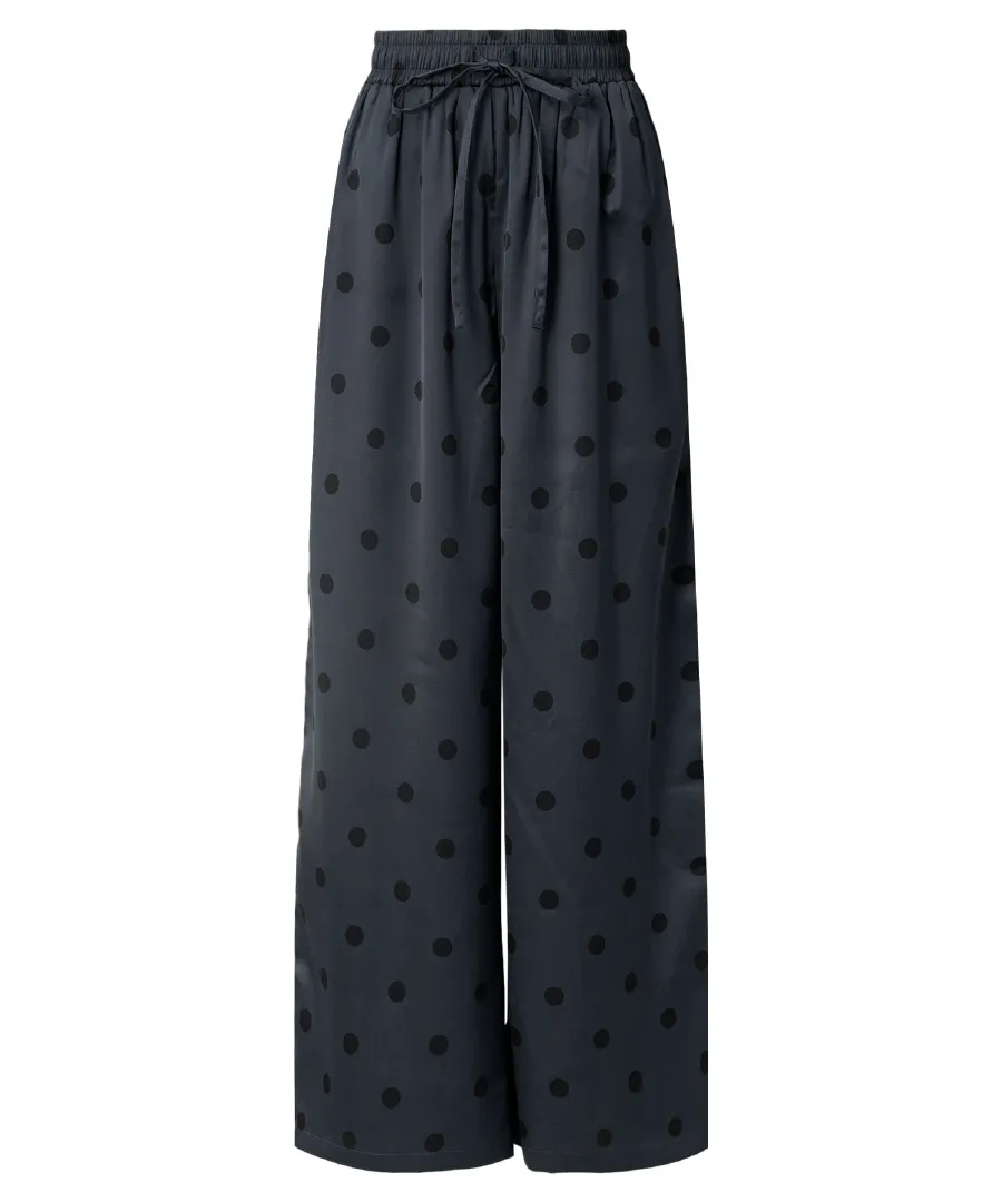 ドット柄サテンワイドパンツ [M4464]のレビュー