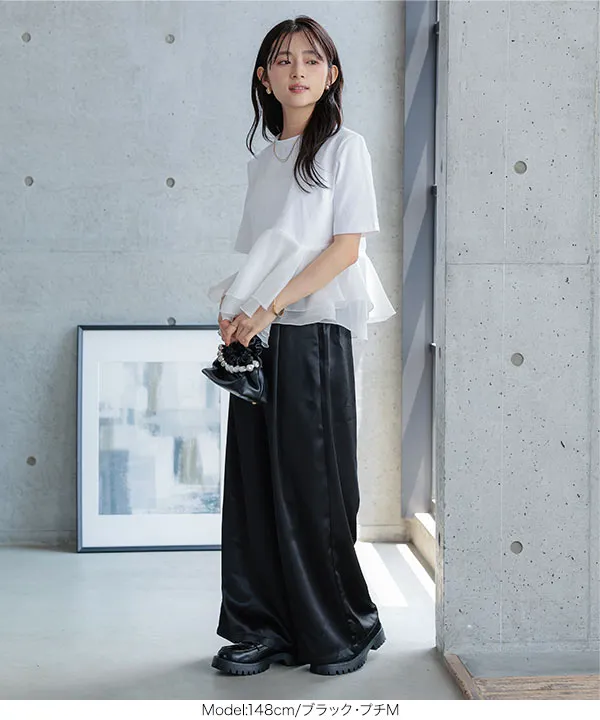 [ Petitle / プチレ ] 選べる丈 サテンパンツ [M4466]｜8/21（金）12:00～発売予定！