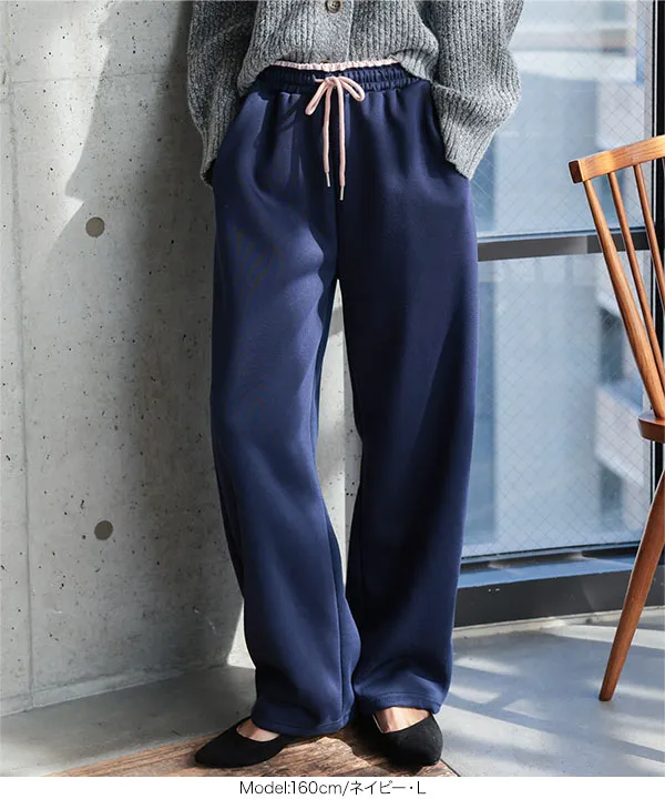 [ 裏起毛 ] M L 選べるタイプ 裏ボア配色スウェットパンツ [M4478]