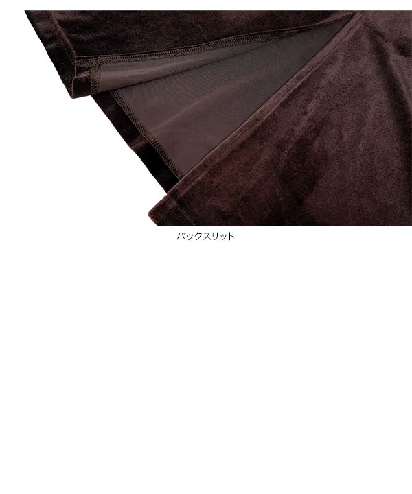 [ Petitle / プチレ ] 選べる2丈 ベロアナロースカート [M4490]