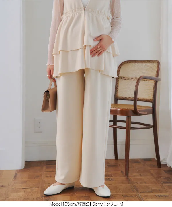 [ mamaレタス ] マタニティワイドパンツ [M4500]