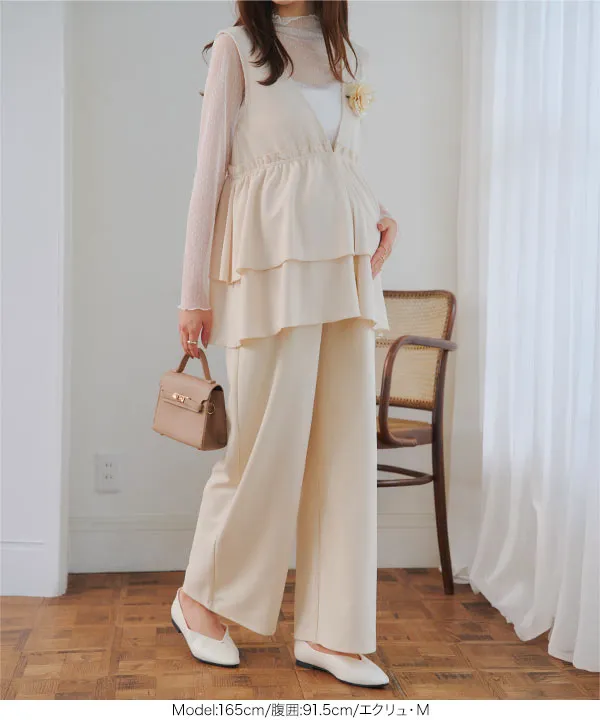 [ mamaレタス ] マタニティワイドパンツ [M4500]