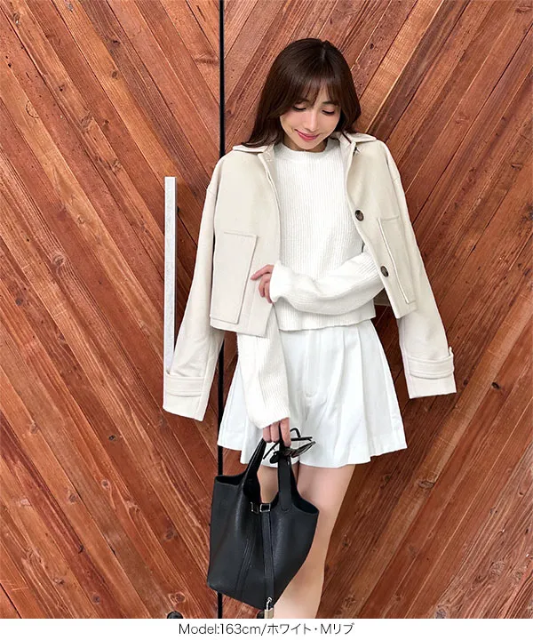 岡部あゆみさんコラボ ]選べるネックとタイプ リブニットロング