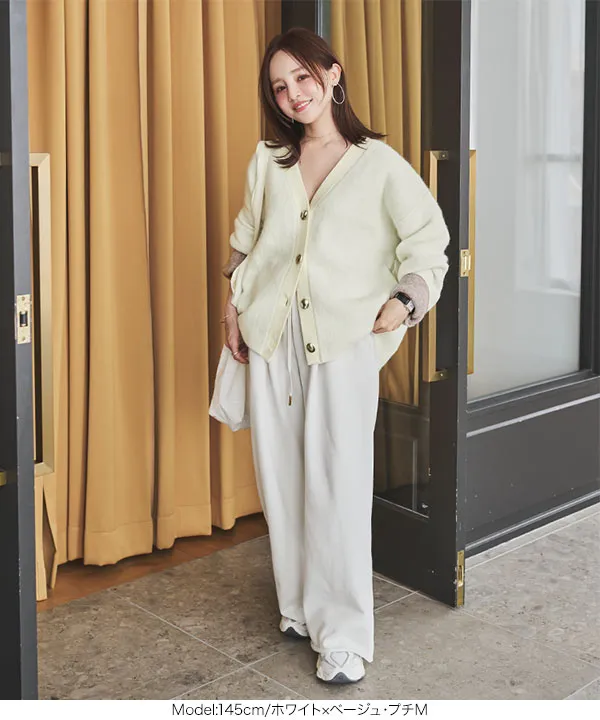 NADA/リメイク調カーディガン/2/アクリル/BLK WEB限定メタルボタンスウェットライクラインカーディガン 2［新色