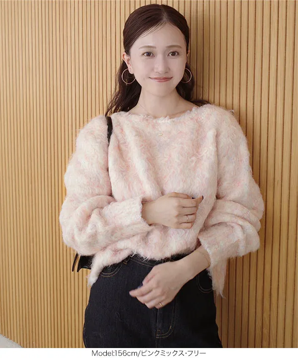 nanamiさんコラボ ]前後2wayシャギーニットトップス [N1197] | 大好評