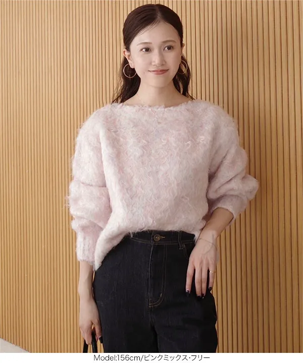 nanamiさんコラボ ]前後2wayシャギーニットトップス [N1197] | 大好評