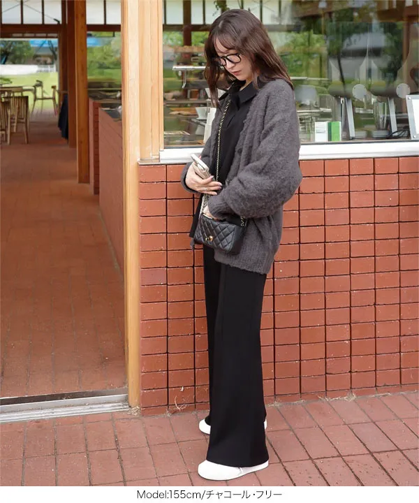 Yuumiさんコラボ ]もこもこVネックニットカーディガン [N1200