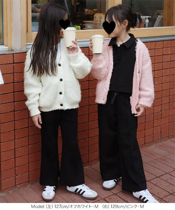 [ Yuumiさんコラボ ]キッズもこもこVネックニットカーディガン [N1201]