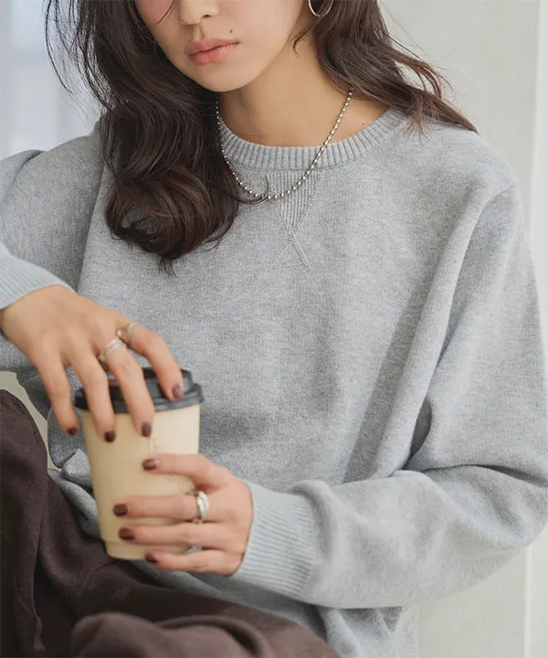 スウェットライクニットトップス [N1210] | トップス全品送料無料！1