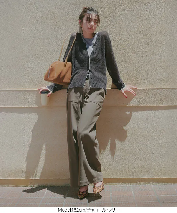 透かしモヘアタッチニットカーディガン [N1212] - レディース