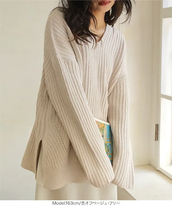 ルネ♡ニットフーディ CIAOPANIC TYPY（チャオパニックティピー） ニット セーター メランジV