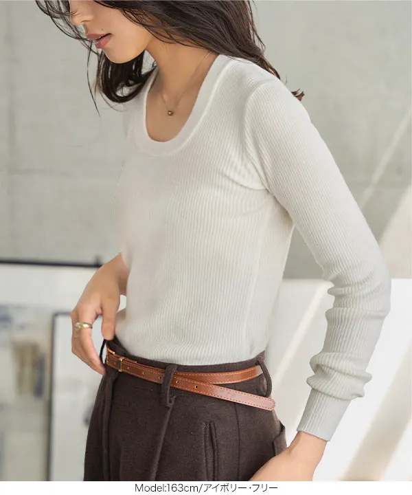 新品　リブ編み　長袖　トップス　ベージュ　黒　 L 20%OFF】【÷÷】Hella ヘラ クロップド リブ編み ニット プルオーバー