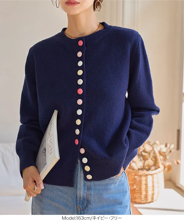 CARP カープ トグルボタン ニット Lサイズ ラグランスリーブパールボタンニットカーディガン[kz234] | レディース