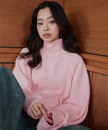 ハイネック起毛糸ニットトップス [N1269]| 1/6（火）12:00～発売予定