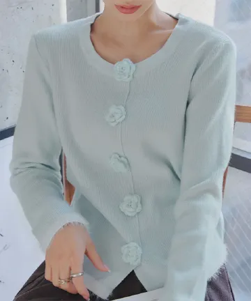 カメリアモチーフニット [N1275]