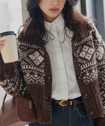 ノルディックニットトップス [N1281]