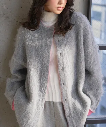 バイカラースリーブニットコーディガン [N1307] | 今だけ送料無料！！