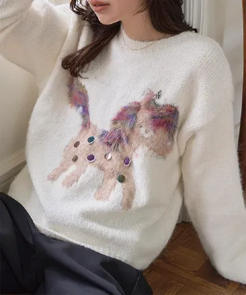 祝 午年！ポニー柄もっちりニット [N1328]