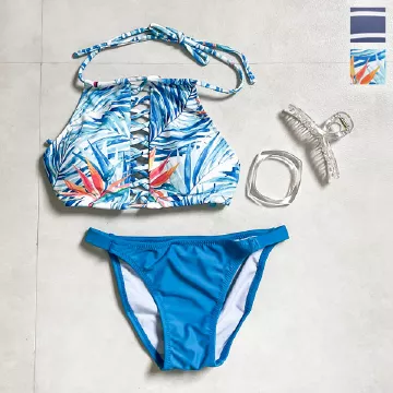 レースアップ★ハイネックビキニ [S135]