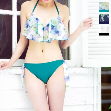 Vネックフレアデザイン☆ホルターネックビキニ[S150]