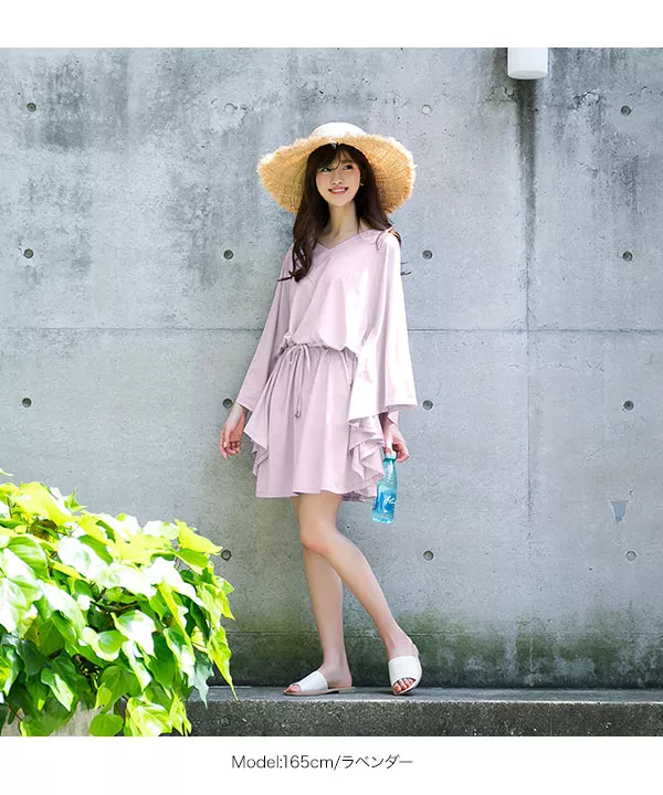 ドルマンチュニックラッシュガード [S184] - レディースファッション