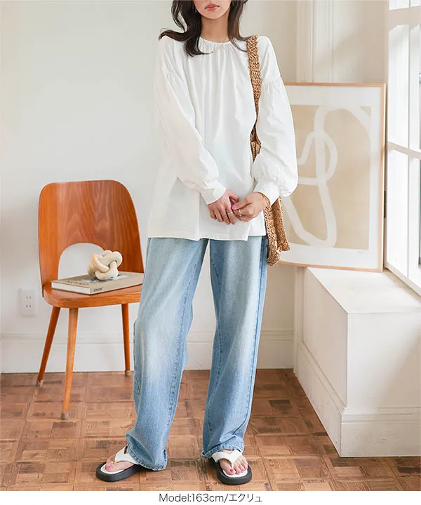 ラッシュガード ]ウエストストリングオーバーブラウス [S193