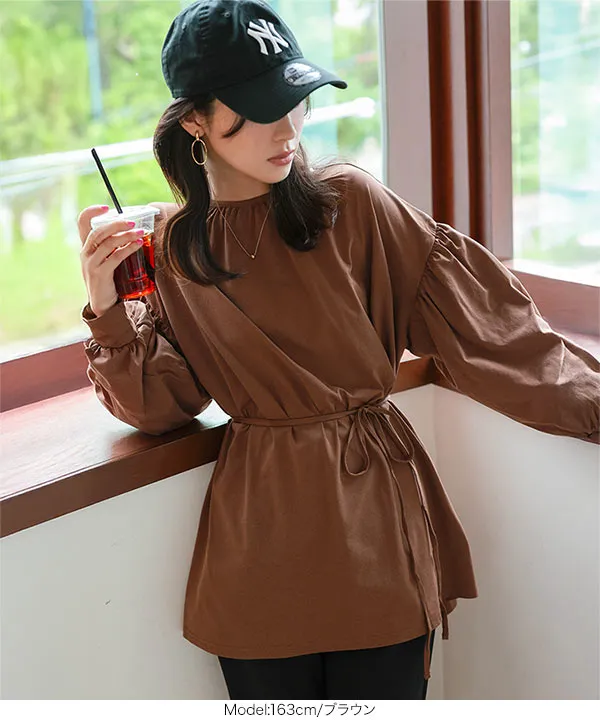 ラッシュガード ]ウエストストリングオーバーブラウス [S193] | 送料