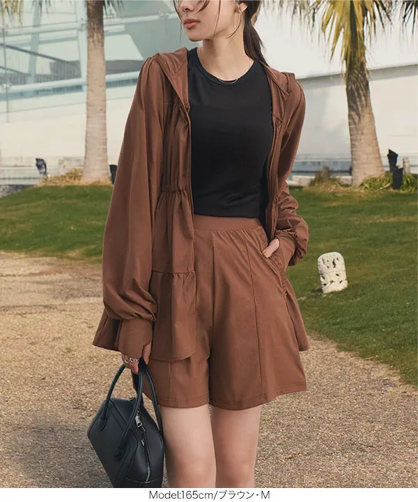 ラッシュガード ]フリルポケットショートパンツ [S194] - レディース