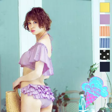 オフショルダー風フリルビキニ [S066]