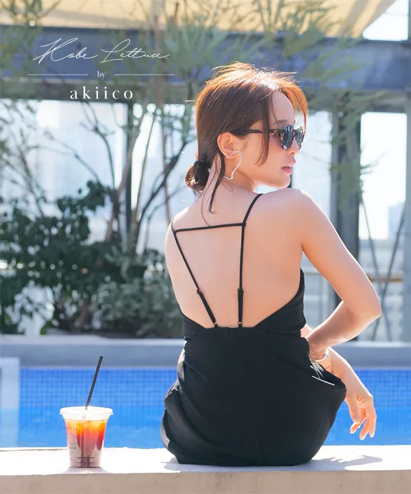 田中亜希子さんコラボ ]選べるサイズ オールインワン水着 [S221