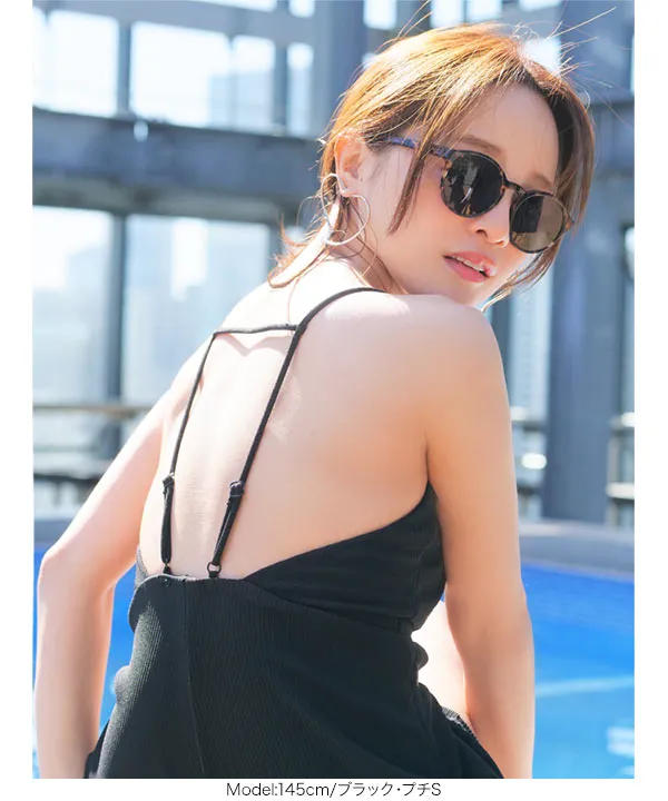 田中亜希子さんコラボ ]選べるサイズ オールインワン水着 [S221